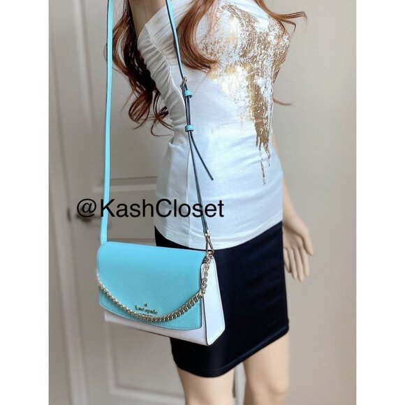 Kate Spade crossbody carson purse convertible shoulder bag poolside multi - Picture 8 of 12